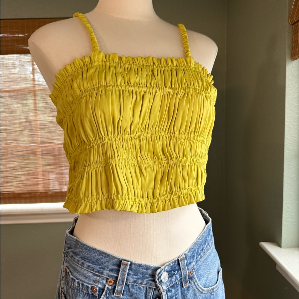 Yellow Smocked Women's Top